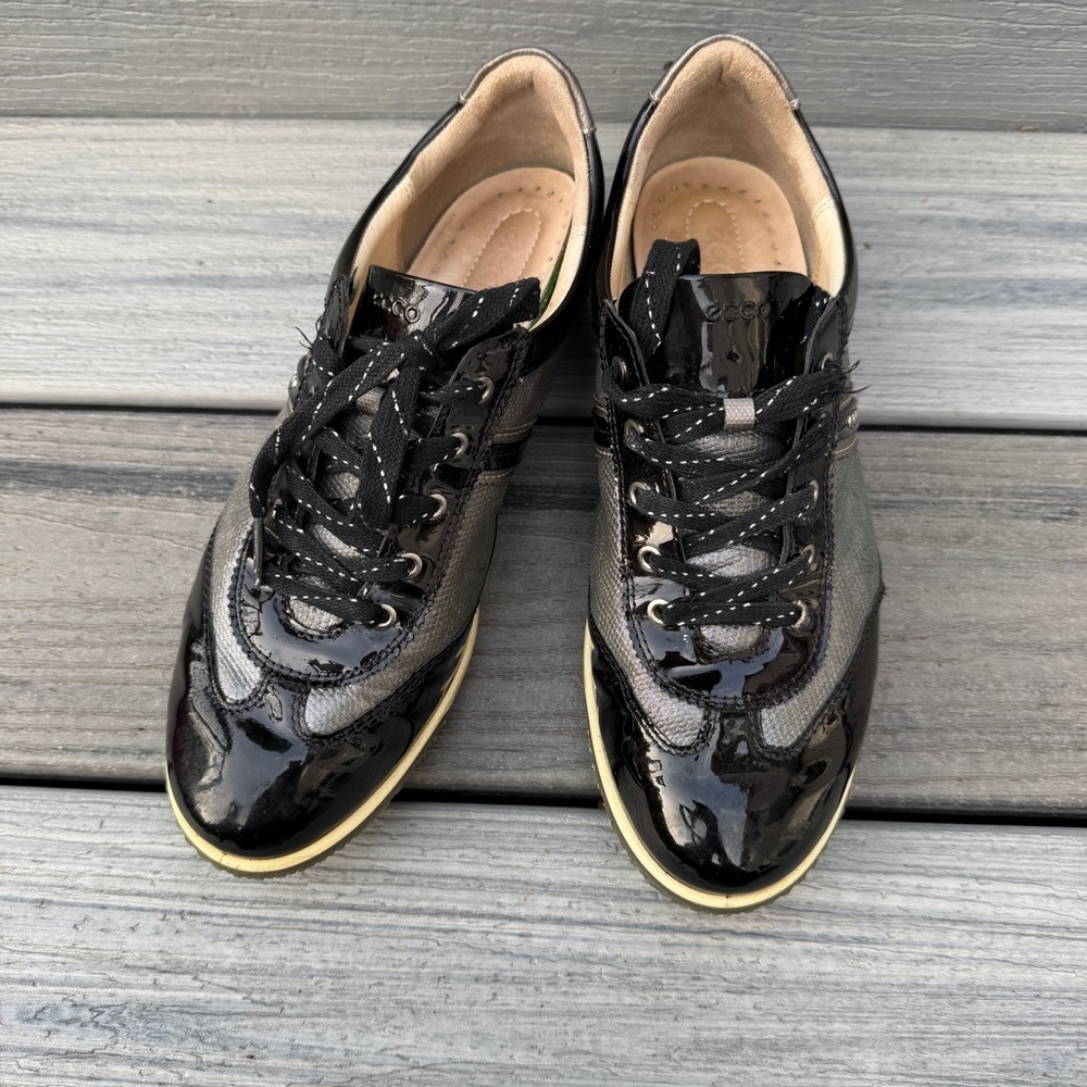 ECCO Hydromax Women’s Golf Shoes Size 39/ Black and Gray with Soft Cleats - Picture 16 of 16